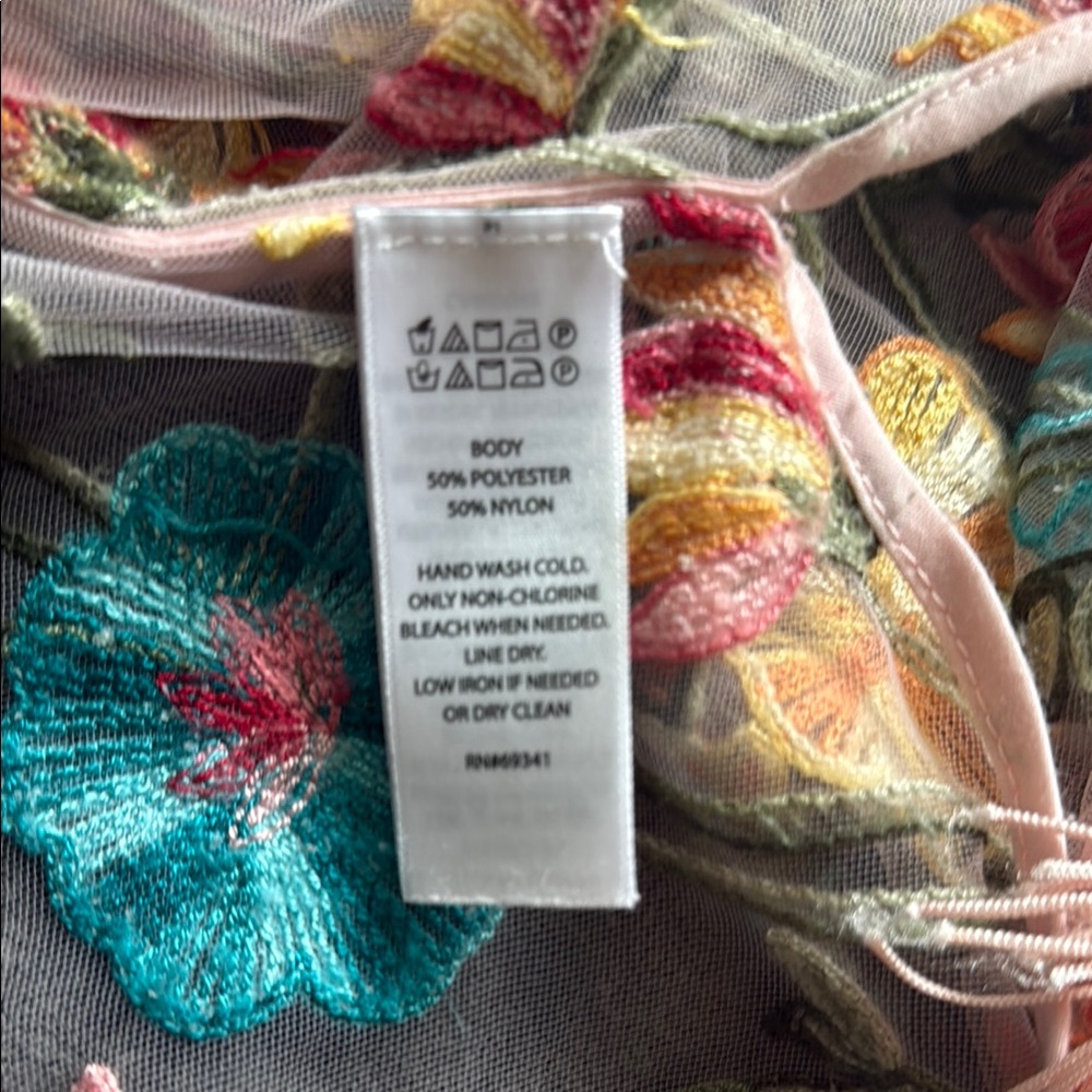 Haute Hippie Sheer Kimono with Pink Trim - Picture 5 of 6